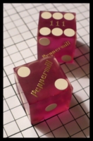 Dice : Dice - Casino Dice - Peppermill Wine Frosted with Gold Logo - SK Collection buy Nov 2010